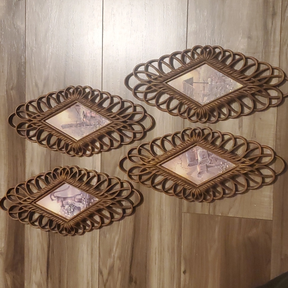 Vintage Burwood Products Diamond Plaques